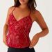 Summer Women Y2k Sequin Halter Crop Tops Pearl Embellished Cami Tops Summer Glitter V Neck Rhinestone Camisole Tank Shirt_ecoleips.com
