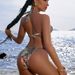 European American Printed Bikini Swimsuit Sexy Two-Piece Triangle Backless Swimwear with Underwire for Beach Vacation_ecoleips.com