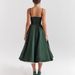 Women's Clothing Spring And Summer High End Satin Tube Top Heavy Waist Suspenders Sexy Hot Girl Mid Length Skirt_ecoleips.com