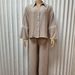 New European American Fashion Women's Clothing: Stylish Lace Button-up Shirt And Pants, Sexy V-neck Lapel Suit_ecoleips.com