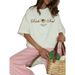 Trendy Unique Chic Printed Hip-Hop Street Style Commuter Pure Cotton Short Sleeve T-Shirt Top_ecoleips.com