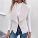 Women's Clothing Trendy Sleeveless Vest – Lightweight Polyester Layering Piece (White/Black/Khaki/Grey/Purple/Blue, S-XXL)_ecoleips.com