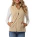 Aria Basics Cross-border Bestseller European And American Style Women's Vest, Soft Sleeveless Jacket, Stand-up Collar Fleece_ecoleips.com