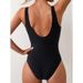 Women's Clothing Sports Competitive Swimsuit Color Matching One Piece Backless_ecoleips.com