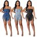 Women's Sexy Off-Shoulder Denim Dress Spring New Arrival With Copper Chain Clothing_ecoleips.com