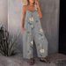 European And American Cross-border 2025 Spring-summer Casual Women's Suspender Pants, New Autumn Printed Sleeveless_ecoleips.com