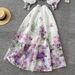 Elegant Women's Printed Suit Set with Lantern Sleeves And High-Waisted Skirt Button-Up Top European And American High-End Style for 2024_ecoleips.com