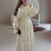 New Style Women's Long Elegant Dress Lapel Embroidered Slimming Waist Long Sleeved Fashionable_ecoleips.com
