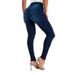 High Waisted Stretchy Denim Skinny Jeans Multi Pleat Hip Lifting Casual Fashion Cotton Blend Spring/Autumn Collection_ecoleips.com