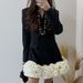 Women's Clothing Patchwork Skirt High End Suit 3D Floral Design Short Dress Spring New Style For Party Wear_ecoleips.com