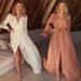 Women's Clothing Button Trumpet Sleeve Cardigan Long Sun Protection Clothing Beach Jacket Bikini Outer Swimsuit _ecoleips.com