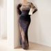 Elegant Bodycon Maxi Dress With Waist Accent – Long Sleeve Wrap Dress For Women | Sexy & Sophisticated Spring Outfit_ecoleips.com