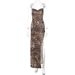 2024 Summer New Fashion Printed Slim Backless Chain Strap Midi Dress For Women Wholesale_ecoleips.com