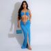 Women's Clothing Suspender Short Top With Sexy High Slit Hip Skirt Long Skirt Female Two Piece Set_ecoleips.com