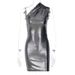 2024 Autumn New Sexy Slim Fit Solid Color Off-Shoulder Sleeveless Bodycon Dress Wholesale_ecoleips.com