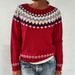 Women's Oversized Knit Sweater - Soft Round Neck Pullover For Autumn & Winter (S-5XL, 12 Colors, Acrylic Blend)_ecoleips.com