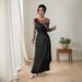 K New Retro Party Round Neck Mesh Embroidered Patchwork Long Sleeved Dress With Waist Cinching_ecoleips.com