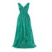 Women's Clothing Evening Dress V Neck Sexy Slim Long Sequined Dress_ecoleips.com