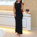 Women's Sexy Bodycon Sleeveless Midi Dress With Metal Detail – Slim Fit Club Party Gown 2026_ecoleips.com