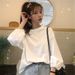 Long-Sleeve T-Shirt For Women, Cotton Korean Style, Spring And Autumn New Loose Fit Student Versatile Base_ecoleips.com