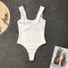 European And American Style One Piece Women's Bikini Solid Color Ruffled Shoulder Strap Sexy Swimsuit 2019_ecoleips.com
