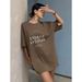 Livesso Women's Pure Cotton Short Sleeve T-Shirt European Size Loose Fit Top_ecoleips.com