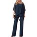 Women's Casual Off-Shoulder Irregular Two Piece Set Batwing Sleeve Top And Pants Elegant Spring/Summer/Autumn_ecoleips.com