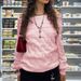 Diyun European And American Simple Fashion Off-Shoulder Long Sleeve Sweater Knitted Women's Clothing 2025_ecoleips.com