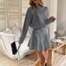 Women's Clothing Elegant Knitted Short Dress For Women Long Sleeved European And American Style Autumn/Winter_ecoleips.com