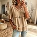 2026 European American Cross-border Spring And Summer New Elegant Casual V-neck Solid Color Short-sleeve Women's_ecoleips.com