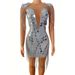 Women's Clothing Shiny Crystal Tassel Sequin Sexy Dress Nightclub Hot Party Sex Dance Short Skirt_ecoleips.com