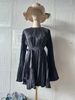 Women's Long Sleeve Dress Stylish Comfortable Solid Color Fitted Waist European American Style Spring Short Dress_ecoleips.com