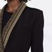Women's Clothing Fashion New Bronzing Belt Green Fruit Collar Mid Length Women's Suit Jacket Black And White_ecoleips.com