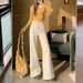 Shisanxing 2026 Spring New Khaki Old Money Style Women's High-Waisted Flared Jeans, Not Tight-Fitting Bell-Bottom Pants_ecoleips.com