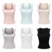 Square-neck, Wide-shoulder, Solid Color Tank For Women, 2025 Summer New Slim-fit Short Sports Top_ecoleips.com