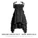 New Two Ways To Wear Imitation Silk Irregular Ruffle Lace Dress_ecoleips.com