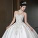 Elegant Satin Wedding Dress For Bride – French Vintage Strapless Ball Gown With Built-in Zipper Petticoat, Summer Bridal Gown_ecoleips.com