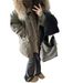 girl Large Fur Collar Hooded Workwear Parka Down Coon Women Winer 2025 New Fashion Army Green Thickened Cross-Border_ecoleips.com