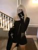 Women's Casual Long Sleeve T-Shirt Fashion Harajuku Cross Patch Rock Style Sexy Top European American Cross Border_ecoleips.com
