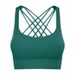 New Dropshipping Style Wide Hem Sports Bra, Wire Free, Thin Straps, Cross Back Yoga Fitness Bra_ecoleips.com