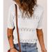 Women's Clothing New Round Neck Hollow Short Sleeved Sexy Top Knitted Hook Sweater_ecoleips.com