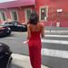 Elegant Backless Bodycon Dress for Women V-Neck High Waist Stretchy Polyester Sexy Slit Long Dress with Adjustable Straps_ecoleips.com