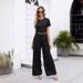 New 2025 Summer Style Women's Patchwork Polyester Three-quarter Sleeve Fashion Casual Set Origin_ecoleips.com