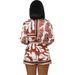 Elegant Two Piece Pant Set Long Sleeved Top With Shorts Sophisticated Print For Spring Autumn Summer_ecoleips.com