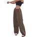 Summer New Style Women's Personalized Drawstring Casual Elastic Waist Multi Color Long Pants_ecoleips.com