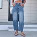 Women's Loose Straight Leg Denim Jeans New Summer Style Washed Wide Leg Trousers_ecoleips.com