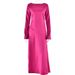 Women Stylish Trend‑Forward Evening Gown With Long Sleeves, Luxe Satin Patchwork, Open‑Back Design & High‑Slit Hem_ecoleips.com