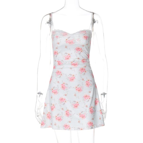 European And American INS Foreign Trade New Fresh Sweet Patchwork Lace Trim Beach Style Floral Princess Dress For Women_ecoleips.com