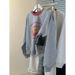 Real Shot Of Foreign Trade Color-blocked Thin Sweatshirt For Women, Spring, Autumn, Winter 2024, Loose Long-sleeved Top,_ecoleips.com