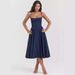In Stock 2024 Summer Niche Style Patchwork Casual Slip Dress, Solid Color, Waist-cinching, Slimming, Large Hem Dress_ecoleips.com